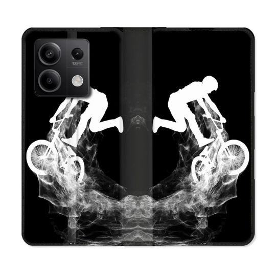 Housse Cuir Portefeuille Pour Xiaomi Redmi Note 13 Pro 5G Sport VTT Noir