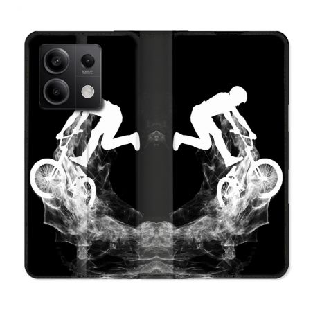 Housse Cuir Portefeuille Pour Xiaomi Redmi Note 13 Pro 5G Sport VTT Noir