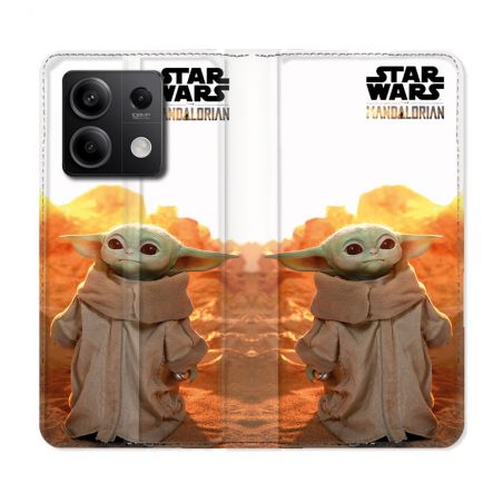 Housse Cuir Portefeuille Pour Xiaomi Redmi Note 13 Pro 5G Star Wars - Yoda bebe soleil