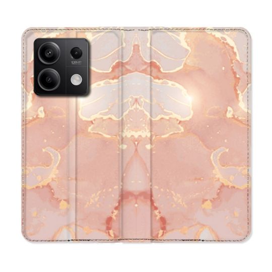 Housse Cuir Portefeuille Pour Xiaomi Redmi Note 13 Pro 5G Texture Marbre Rose