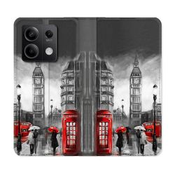 Housse Cuir Portefeuille Pour Xiaomi Redmi Note 13 Pro 5G Voyage Angleterre Londres Vintage