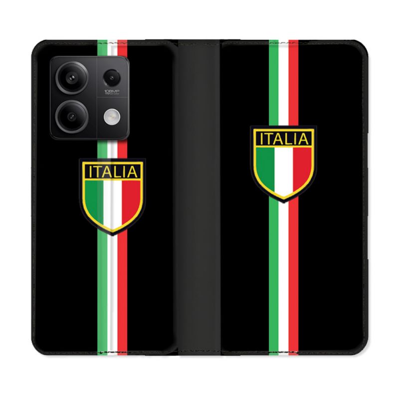 Housse Cuir Portefeuille Pour Xiaomi Redmi Note 13 Pro 5G Voyage Italie 3 Noir