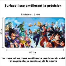 Tapis de Souris Gamer 60 x 30 cm Dragon Ball Groupe