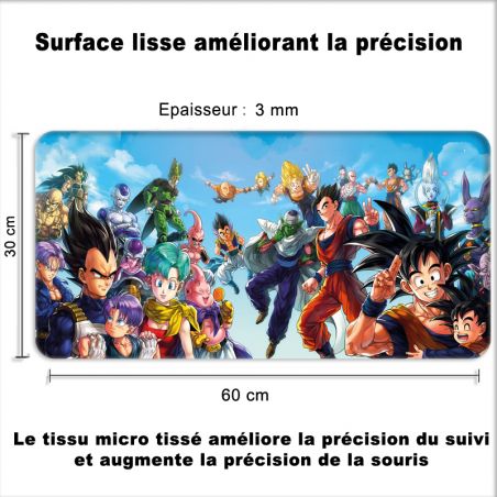 Tapis de Souris Gamer 60 x 30 cm Dragon Ball Groupe
