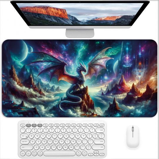 Tapis de Souris Gamer 60 x 30 cm Dragon Fantastique