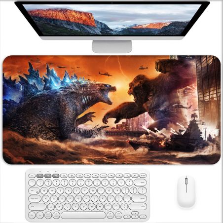 Tapis de Souris Gamer 60 x 30 cm Godzilla VS Kong