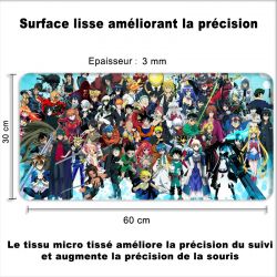 Tapis de Souris Gamer 60 x 30 cm Manga Mix