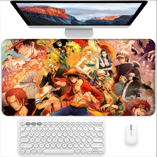 Tapis de Souris Gamer 60 x 30 cm Manga One Piece Nakama
