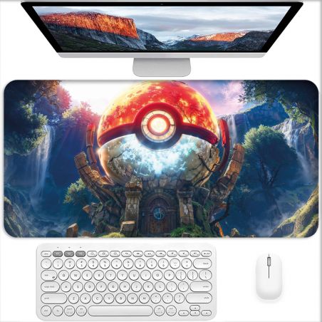 Tapis de Souris Gamer 60 x 30 cm Pokeball Foret