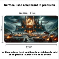 Tapis de Souris Gamer 60 x 30 cm Seigneur Anneaux
