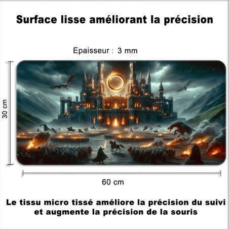 Tapis de Souris Gamer 60 x 30 cm Seigneur Anneaux