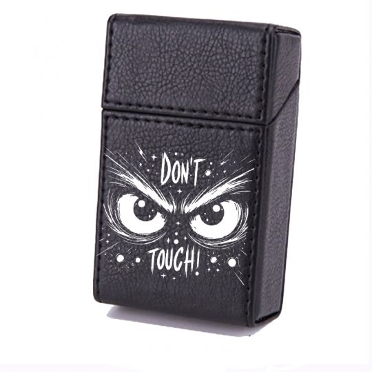 Etui En Cuir Paquet De Cigarette Noir Don't Touch