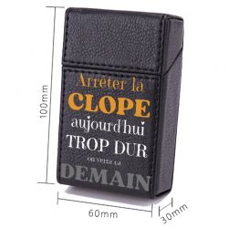 Etui En Cuir Paquet De Cigarette Noir Demain