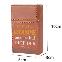 Etui En Cuir Paquet De Cigarette Marron Demain