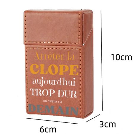 Etui En Cuir Paquet De Cigarette Marron Demain