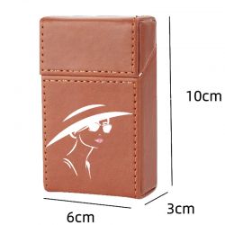 Etui En Cuir Paquet De Cigarette Marron Lady Lunette