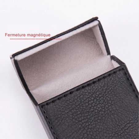 Etui En Cuir Paquet De Cigarette Noir Humour Vacances