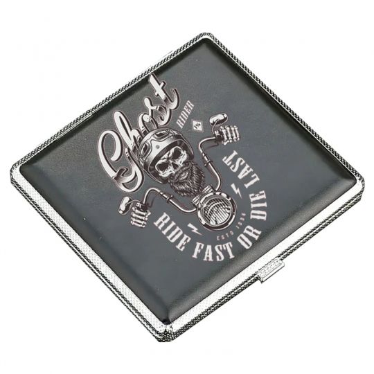 Etui à Cigarettes Noir Biker