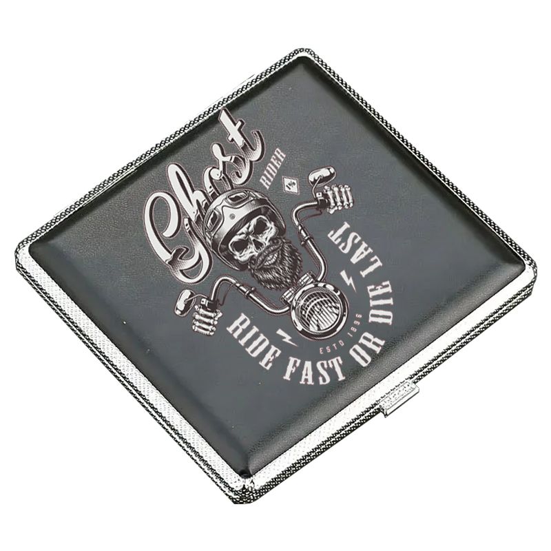 Etui à Cigarettes Noir Biker