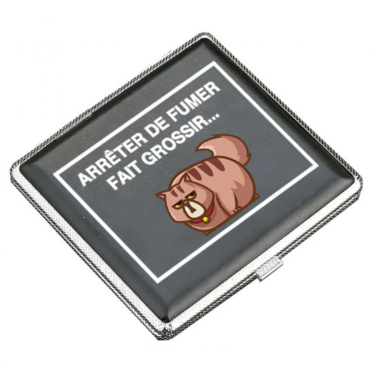 Etui à Cigarettes Noir Humour Chat