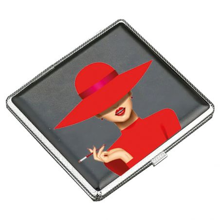 Etui à Cigarettes Noir Lady Rouge