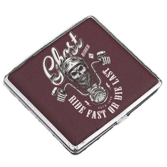 Etui à Cigarettes Marron Biker