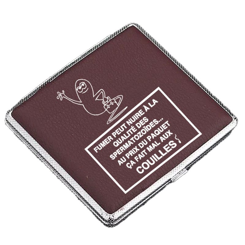 Etui à Cigarettes Marron Humour Zoide