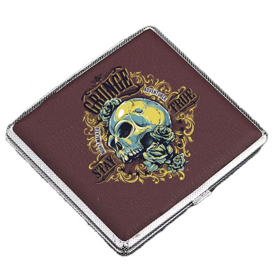 Etui à Cigarettes Marron Crane Jaune