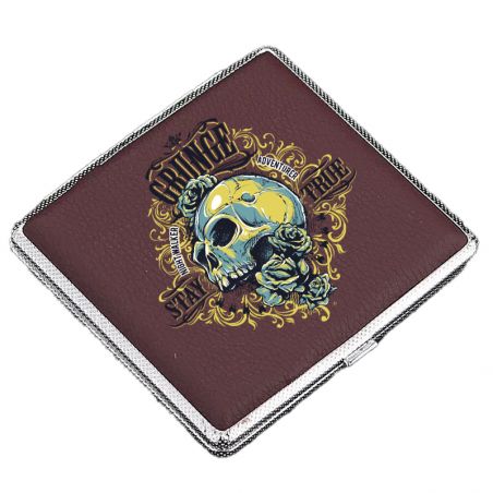 Etui à Cigarettes Marron Crane Jaune