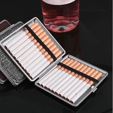 Etui à Cigarettes Marron Humour Chat