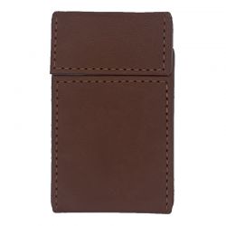 Etui En Cuir Paquet De Cigarette Marron Personnalisee