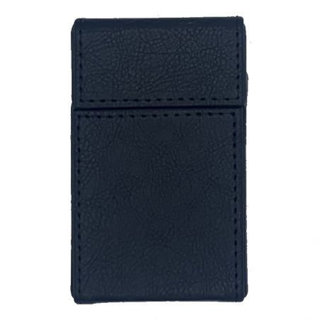 Etui En Cuir Paquet De Cigarette Noir Personnalisee