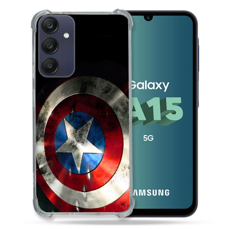 Coque Pour Samsung Galaxy A15 4G / 5G Captain America Bouclier
