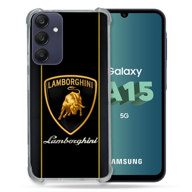 Coque Pour Samsung Galaxy A15 4G / 5G Lamborghini Carbone