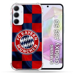 Coque Pour Samsung Galaxy A35 5G Foot Bayern Munich Carreaux