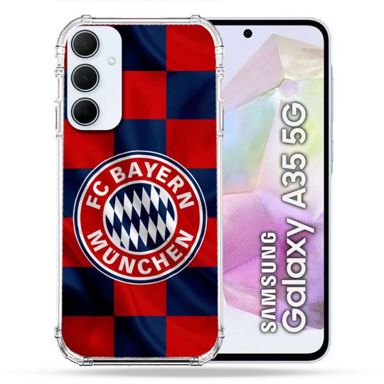 Coque Pour Samsung Galaxy A35 5G Foot Bayern Munich Carreaux