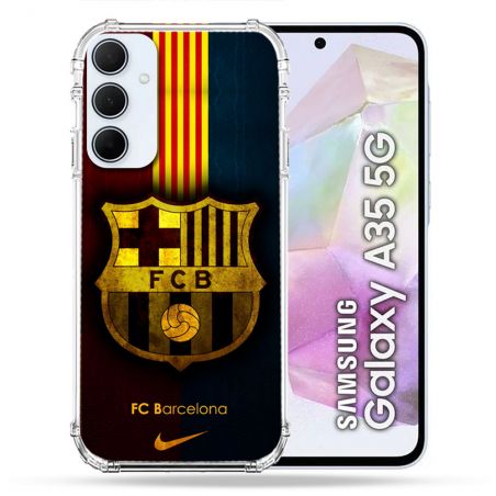 Coque Pour Samsung Galaxy A35 5G Foot FC Barcelone Vintage