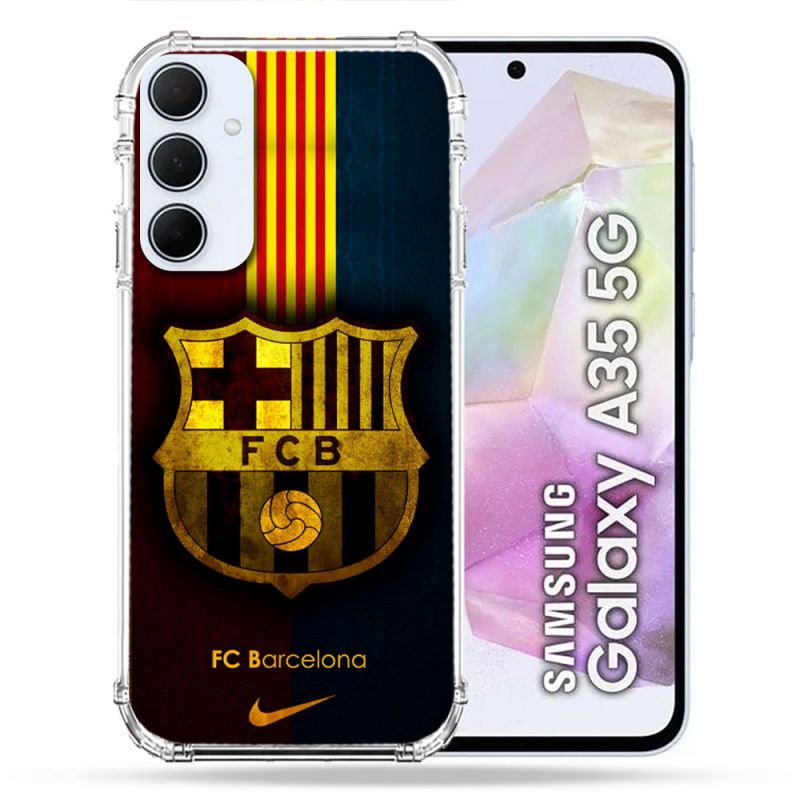 Coque Pour Samsung Galaxy A35 5G Foot FC Barcelone Vintage