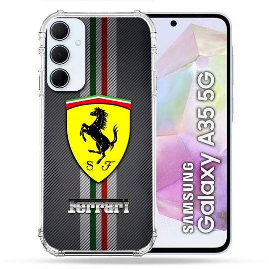 Coque Pour Samsung Galaxy A35 5G Ferrari Carbone