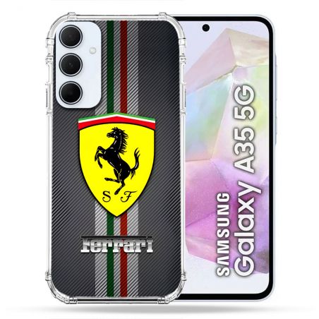 Coque Pour Samsung Galaxy A35 5G Ferrari Carbone