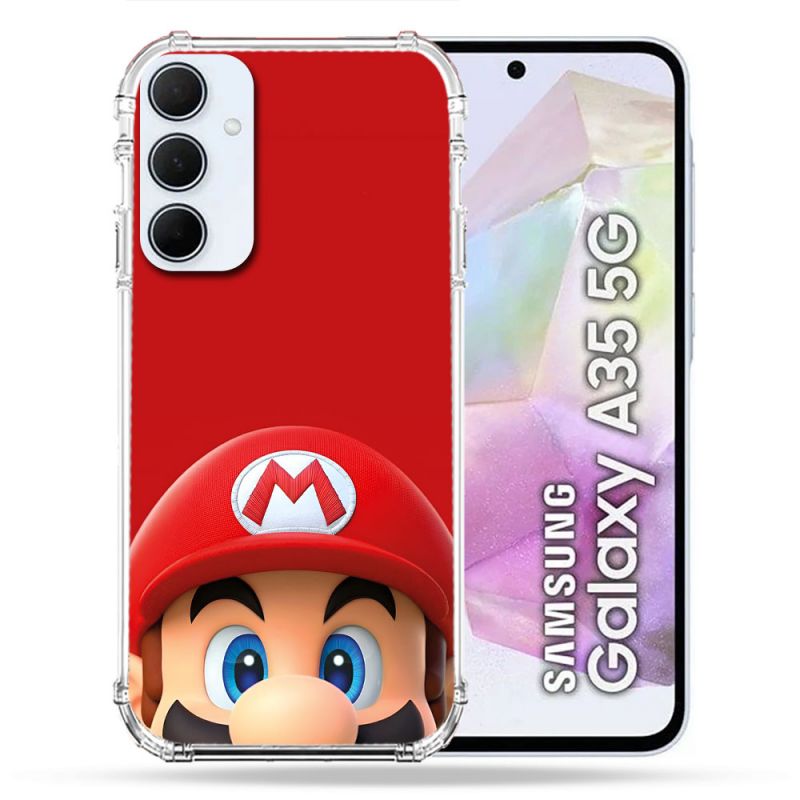 Coque Pour Samsung Galaxy A35 5G Mario Rouge