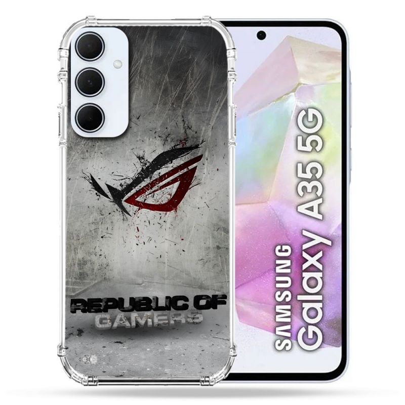 Coque Pour Samsung Galaxy A35 5G ROG Gris