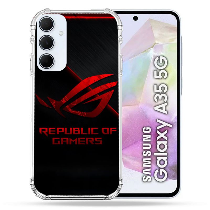 Coque Pour Samsung Galaxy A35 5G ROG Rouge