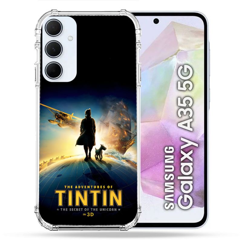 Coque Pour Samsung Galaxy A35 5G Tintin Affiche