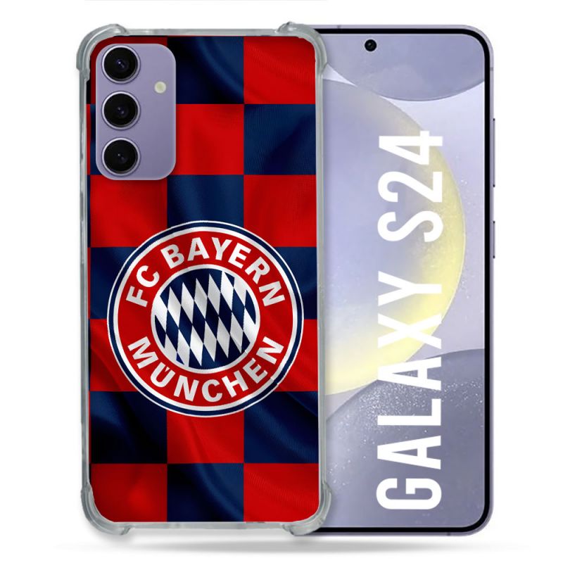 Coque Pour Samsung Galaxy S24 Foot Bayern Munich Carreaux