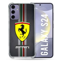Coque Pour Samsung Galaxy S24 Ferrari Carbone