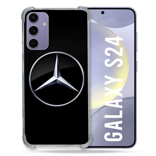 Coque Pour Samsung Galaxy S24 Mercedes Carbone