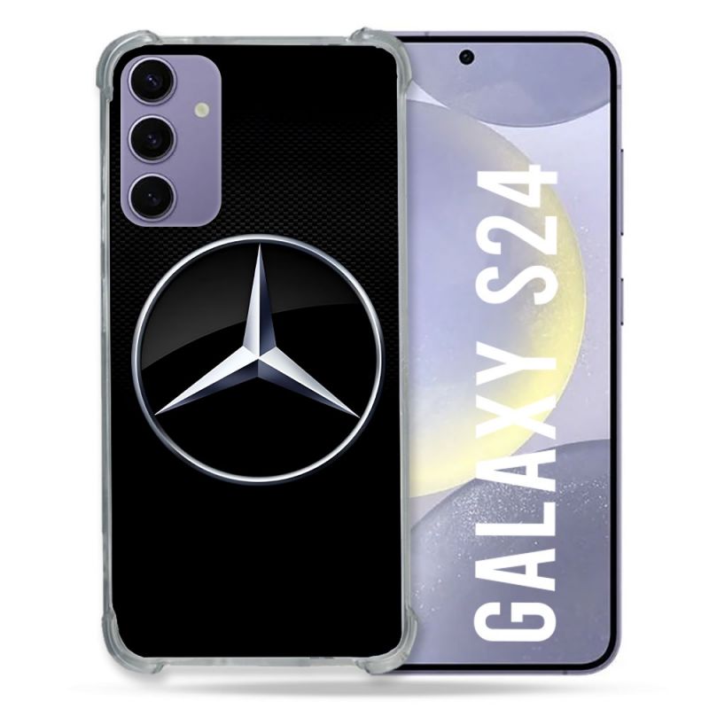 Coque Pour Samsung Galaxy S24 Mercedes Carbone