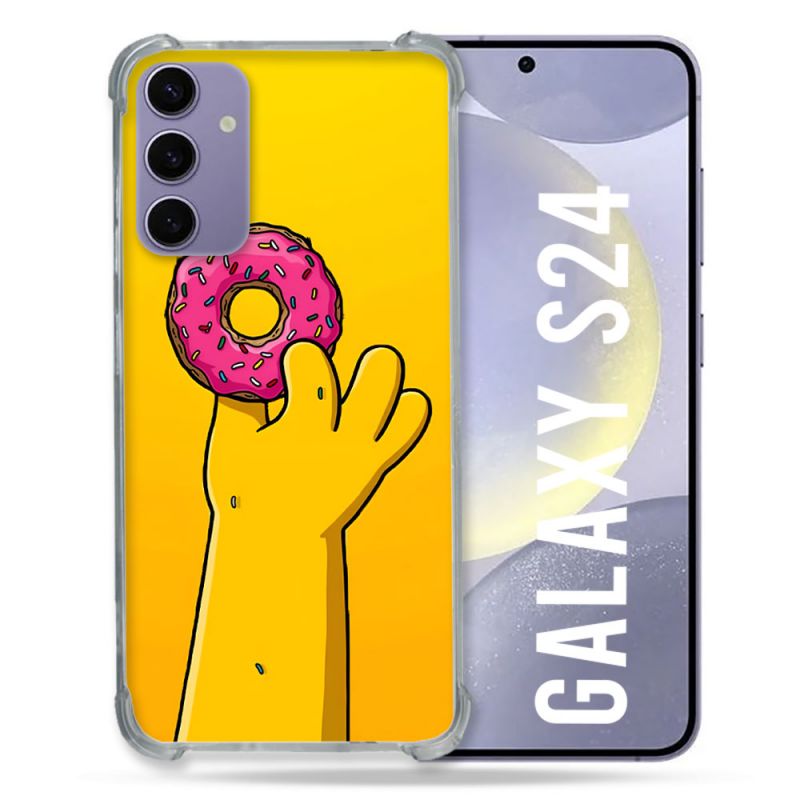 Coque Pour Samsung Galaxy S24 Simpson Donuts