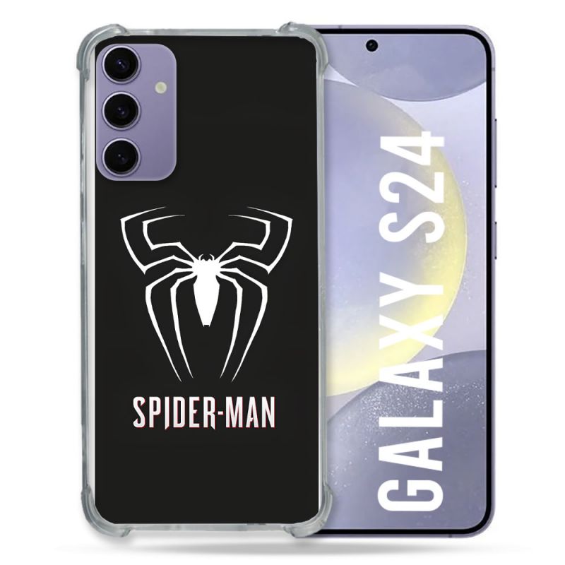 Coque Pour Samsung Galaxy S24 Spiderman Logo